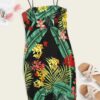 Tropical Print Slip Dress